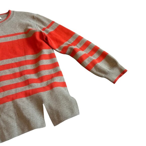 English Factory Grey Striped Sweater Dress Pullover Layered Size Large Women's - Picture 6 of 12